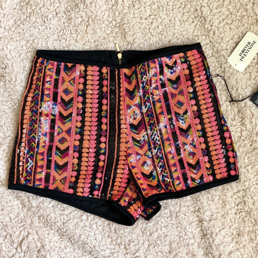 Colorful Sequined Shorts